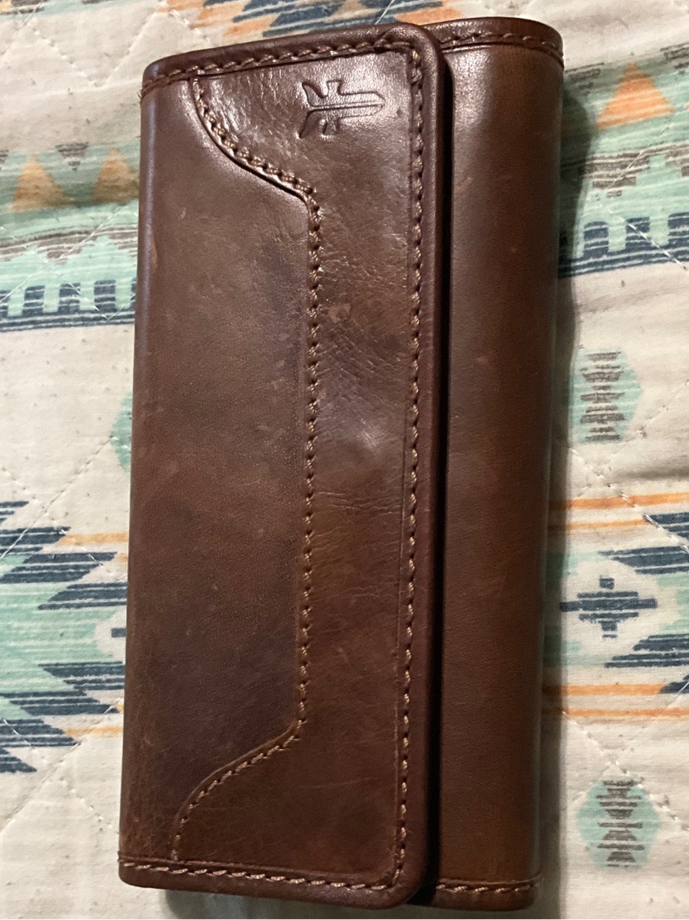 Frye Brown Leather Trifold Wallet